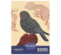 Rompecabezas De 1000 Piezas para Adolescentes Black Bird on Striped Rock Rompecabezas para Adultos Juegos Familiares Difícil Regalo De Cumpleaños, Regalos, 38x26cm/1000pcs