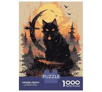 Rompecabezas De 1000 Piezas Para Adolescentes Black Cat Poster, Picture, Metal Print, Paint by Animal Wildlife Rompecabezas Para Adultos Juguetes Antiestrés Regalos De Desafío Difícil Para Amigos Y Fa