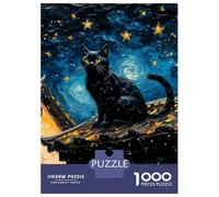 Rompecabezas De 1000 Piezas para Adolescentes Black Cats Are Outcasts Rompecabezas para Adultos Juego Práctico Ensamblaje De Patrones Regalo De Cumpleaños, Regalos, 70x50cm/1000pcs