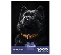 Rompecabezas De 1000 Piezas para Adolescentes Black & Gold Chow-Chow Rompecabezas para Adultos Juegos Relajantes Arte De Pared Diversión En Casa Actividades, 70x50cm/1000pcs