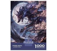 Rompecabezas De 1000 Piezas para Adolescentes Black Kitsune Fox Rompecabezas para Adultos Juego De Ingenio Difícil Gran Regalo para Jugar 52x38cm/1000pcs