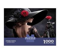Rompecabezas De 1000 Piezas para Adolescentes Black Lace Witch Costume Rompecabezas para Adultos Juegos Relajantes Pero Divertidos Y Humorísticos 52x38cm/1000pcs
