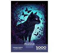 Rompecabezas De 1000 Piezas para Adolescentes Black Light Cat 21 Rompecabezas para Adultos Juegos Familiares Regalos para Mujeres Cumpleaños 70x50cm/1000pcs