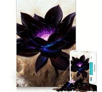 Rompecabezas de 1000 Piezas para Adolescentes Black Lotus Dark Magic Zen Smooth Joint Fun,Juego Mental,Regalo,Juego Relajante,Arte navideño para el Ocio 50x75cm
