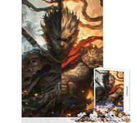Rompecabezas de 1000 Piezas para Adolescentes Black Myth Wukong Juguete Educativo Gran Regalo y Juego Relajante para ejercitar el Cerebro Tamaño 38x26cm