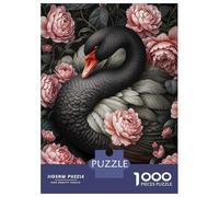 Rompecabezas De 1000 Piezas para Adolescentes Black Swan and Roses Rompecabezas para Adultos Juguetes Antiestrés Análisis Y Lógica Cumpleaños Y Navidad 70x50cm/1000pcs