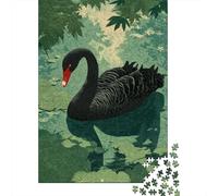 Rompecabezas De 1000 Piezas para Adolescentes Black Swan Art Print-20 Rompecabezas para Adolescentes Juego De Ingenio Una Obra De Arte Diversión En Casa Actividades, 52x38cm/1000pcs