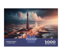 Rompecabezas De 1000 Piezas para Adolescentes Blackpool Tower Iconic Landmark Rompecabezas para Adultos Juego Práctico Decoración del Hogar Cumpleaños Y Navidad 38x26cm/1000pcs
