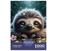 Rompecabezas De 1000 Piezas para Adolescentes Blissful Smiling Sloth Rompecabezas para Adultos Juegos Familiares Corte De Precisión Regalos Y Cumpleaños Únicos 38x26cm/1000pcs