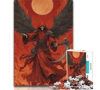Rompecabezas de 1000 Piezas para Adolescentes Blood Moon Reaper 1000 Piezas para Adolescentes con póster a Juego y Hoja de Trivia para Mayores de 14 años 75x50cm