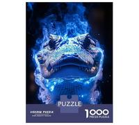 Rompecabezas De 1000 Piezas para Adolescentes Blue Alligator with Smoke Rompecabezas para Adultos Juguetes Antiestrés Análisis Y Lógica Cumpleaños Y Navidad 38x26cm/1000pcs