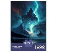 Rompecabezas De 1000 Piezas para Adolescentes Blue Aurora Borealis Sky Rompecabezas para Adultos Juego Práctico Ensamblaje De Patrones Regalo De Cumpleaños, Regalos, 38x26cm/1000pcs