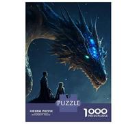Rompecabezas De 1000 Piezas para Adolescentes Blue Dragon Appearance Rompecabezas para Adultos Juegos De Relajación Desafío Difícil Desafío Educativo 70x50cm/1000pcs
