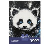 Rompecabezas De 1000 Piezas para Adolescentes Blue-Eyed Panda Starry Rompecabezas para Adultos Juego Práctico Decoración del Hogar Cumpleaños Y Navidad 70x50cm/1000pcs