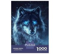 Rompecabezas De 1000 Piezas para Adolescentes Blue-Eyed Wolf -3 Rompecabezas para Adolescentes Juegos Relajantes Montaje De Patrones Regalos para Amigos Y Familiares 70x50cm/1000pcs