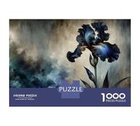Rompecabezas De 1000 Piezas para Adolescentes Blue Iris Moody Elegance Rompecabezas para Adultos Juegos Familiares Mejora La Memoria Cumpleaños Y Navidad 38x26cm/1000pcs