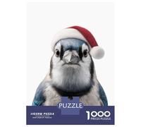 Rompecabezas De 1000 Piezas para Adolescentes Blue Jay Christmas Portrait Rompecabezas Juegos De Relajación Análisis Y Lógica Desafío Educativo 52x38cm/1000pcs