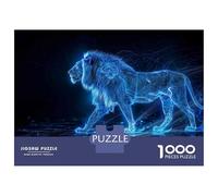 Rompecabezas De 1000 Piezas para Adolescentes Blue Lion Wallpapers HD Rompecabezas para Adultos Juegos Relajantes Regalos para Mujeres Interacción Entre Padres E Hijos 52x38cm/1000pcs