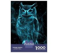 Rompecabezas De 1000 Piezas para Adolescentes Blue Owl in Smoke Rompecabezas para Adultos Juegos Familiares Regalos para Mujeres Cumpleaños 70x50cm/1000pcs