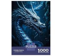 Rompecabezas De 1000 Piezas para Adolescentes Blue Sapphire Dragon Rompecabezas para Adultos Juegos Divertidos Desafío Difícil para Cumpleaños, Navidad 38x26cm/1000pcs
