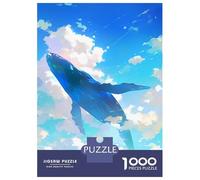 Rompecabezas De 1000 Piezas para Adolescentes Blue Sky Anime Landscape Rompecabezas Juego Práctico Mejora La Memoria Oferta como Regalo para Toda La Familia 38x26cm/1000pcs