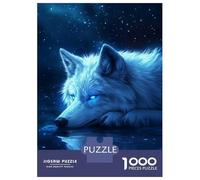 Rompecabezas De 1000 Piezas para Adolescentes Blue Wolf Starlight -2 Rompecabezas para Adultos Juego Familiar Antiestrés Cumpleaños Y Navidad 52x38cm/1000pcs