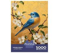 Rompecabezas De 1000 Piezas para Adolescentes Bluebird on Blossoms Rompecabezas Juegos Relajantes Decoración De Pared Regalos para Amigos Y Familiares 52x38cm/1000pcs