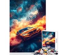 Rompecabezas de 1000 Piezas para Adolescentes BMW M en Cosmic Smokewave Juguete para decoración de Pared Grandes Regalos y Juguetes Juego práctico con póster a Juego y Hoja de Trivia tamaño 50x75cm