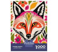 Rompecabezas De 1000 Piezas para Adolescentes Bohemian Cute Fox Rompecabezas para Adultos Juegos De Relajación Regalos De Cumpleaños para Amigos Y Familiares 70x50cm/1000pcs