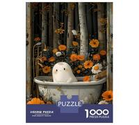 Rompecabezas De 1000 Piezas para Adolescentes Boho Ghost Bathtube Forest Rompecabezas para Adultos Juegos Relajantes Decoración De Pared 38x26cm/1000pcs