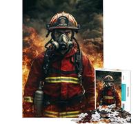 Rompecabezas de 1000 Piezas para Adolescentes Bombero Valiente en acción Rompecabezas para Adultos Juego Familiar Carrera de Velocidad Manual cumpleaños y Navidad (tamaño 50x75cm)