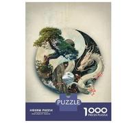 Rompecabezas De 1000 Piezas para Adolescentes Bonsai Dragon Yin Yang Rompecabezas para Adultos Juegos Relajantes Desafío Difícil Diversión En Casa Actividades, 38x26cm/1000pcs