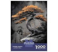 Rompecabezas De 1000 Piezas para Adolescentes Bonsai Tree on Cliff Edge Rompecabezas para Adultos Juego Práctico Ensamblaje De Patrones Regalo De Cumpleaños, Regalos, 52x38cm/1000pcs