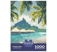 Rompecabezas De 1000 Piezas para Adolescentes Bora Bora French Polynesia Travel Rompecabezas para Adultos Juegos Relajantes Corte De Precisión Regalos Y Cumpleaños Únicos 70x50cm/1000pcs