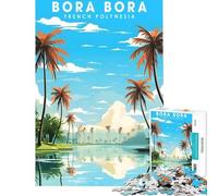 Rompecabezas de 1000 Piezas para Adolescentes Bora Bora Travel Juego de ingenio Juguete Juego Intelectual Gran Regalo Juegos Regalos para Mujeres (tamaño 38x52cm)