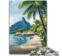 Rompecabezas de 1000 Piezas para Adolescentes Bora Bora Tropical Paradise, Juguetes educativos, Juegos Familiares, cumpleaños (50x75cm)