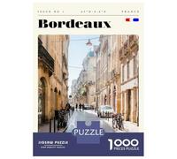 Rompecabezas De 1000 Piezas para Adolescentes Bordeaux France Travel Art Rompecabezas Juego De Ingenio Decoración De Pared Regalos De Cumpleaños Y Únicos 70x50cm/1000pcs