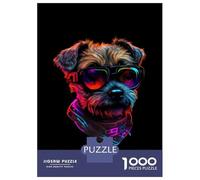 Rompecabezas De 1000 Piezas para Adolescentes Border Terrier Rompecabezas para Adultos Juguetes Antiestrés Regalos para Mujeres Desafiante De Completar 38x26cm/1000pcs