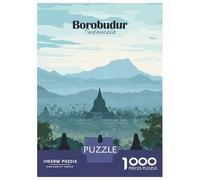 Rompecabezas De 1000 Piezas para Adolescentes Borobudur Temple, Indonesia Rompecabezas para Adultos Juegos Familiares Difícil Regalo De Cumpleaños, Regalos, 52x38cm/1000pcs