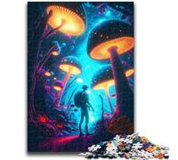 Rompecabezas de 1000 Piezas para Adolescentes, Bosque de Hongos, Juego desafiante y Familiar, decoración de Pared, cumpleaños y Navidad, 26x38cm