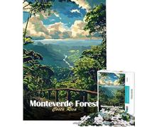 Rompecabezas de 1000 Piezas para Adolescentes Bosque de Monteverde Costa Rica Paisaje Arte Rompecabezas para Adultos Juego Familiar Divertido y humorístico Regalo de cumpleaños Regalos (38x26cm)