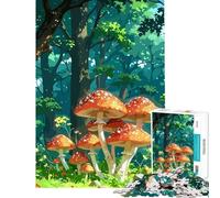 Rompecabezas de 1000 Piezas para Adolescentes Bosque de Setas Rompecabezas de 1000 Piezas para decoración del hogar Juguetes para el hogar Juego desafiante Regalos (38x26cm)