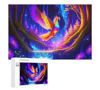 Rompecabezas de 1000 piezas para adolescentes, bosque encantado con fénix, juego práctico para mejorar la memoria para cumpleaños, Navidad, 1000 piezas