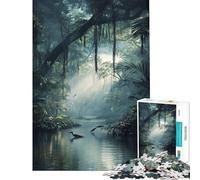 Rompecabezas de 1000 Piezas para Adolescentes Bosque Mágico y Misterioso Rompecabezas para Adolescentes Juegos Familiares Mejora la Memoria Juego desafiante Regalo Ideal (Tamaño 38x26cm)