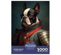 Rompecabezas De 1000 Piezas para Adolescentes Boston Terrier in Military Attire Rompecabezas para Adolescentes Juegos Relajantes para La Diversión Familiar Juego Desafiante Regalos 70x50cm/1000pcs