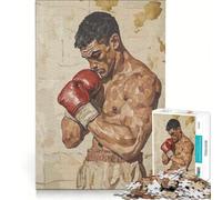 Rompecabezas de 1000 Piezas para Adolescentes: Boxeador Antes de la Pelea, decoración de Pared de Juguete, Mejora la Memoria, cumpleaños y Navidad 38x52cm