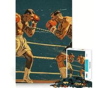 Rompecabezas de 1000 Piezas para Adolescentes Boxeo,Deporte,articulaciones Suaves,diversión,Entrenamiento Mental,Juego Casual,decoración navideña (50x75cm)