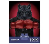 Rompecabezas De 1000 Piezas para Adolescentes Boxer Black Wolf Rompecabezas Juego Familiar Pero Divertido Y Humorístico Cumpleaños 70x50cm/1000pcs