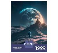 Rompecabezas De 1000 Piezas para Adolescentes Boy Looking at The Moon Rompecabezas para Adultos Juguetes Antiestrés Difícil Difícil Desafiante De Completar 52x38cm/1000pcs