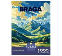 Rompecabezas De 1000 Piezas para Adolescentes Braga Portugal Landscape Art Rompecabezas para Adultos Juguetes DIY Pero Divertidos Y Humorísticos Cumpleaños 70x50cm/1000pcs